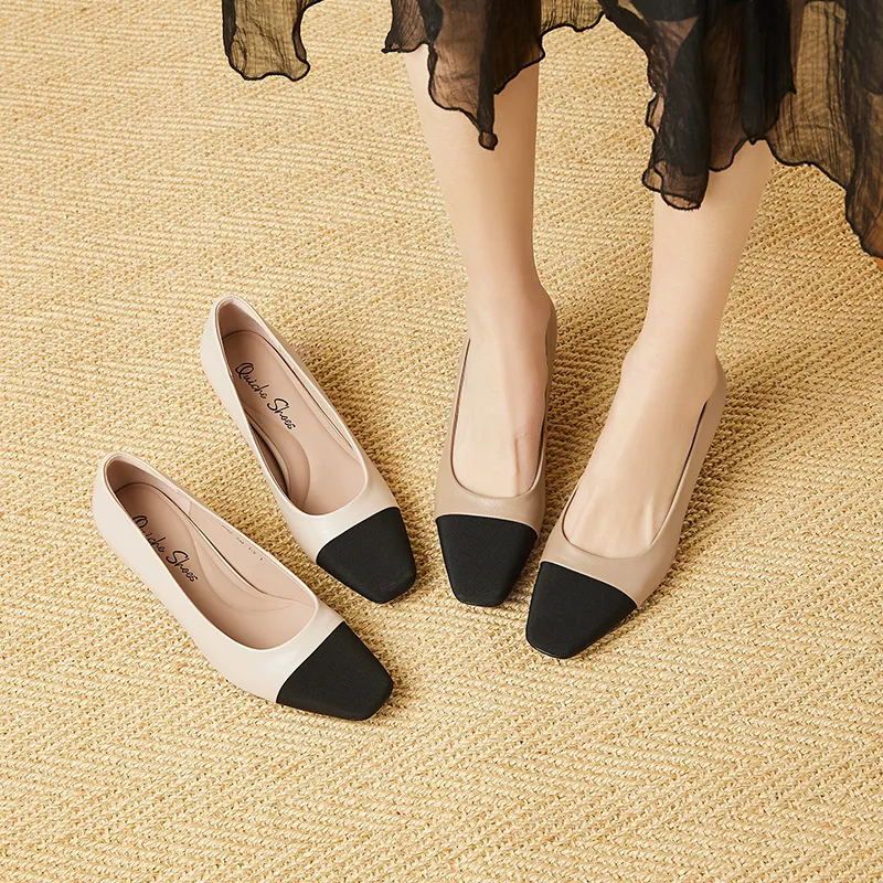 QUICHESHOES Chunky Heel High Heels 6.0cm Women's-11