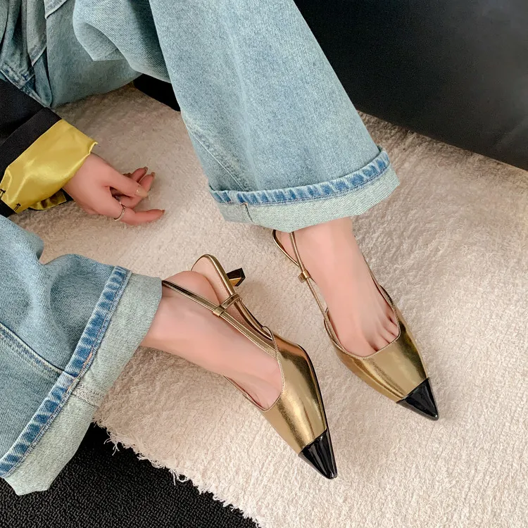 QUICHESHOES Slim Heel High Heels Women's-1