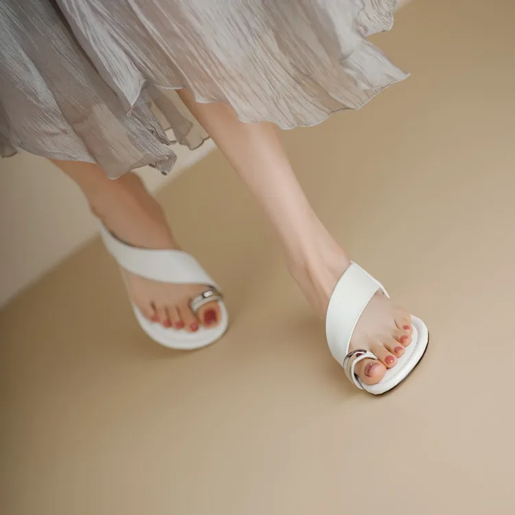 QUICHESHOES One Strap Sandals Women's-5