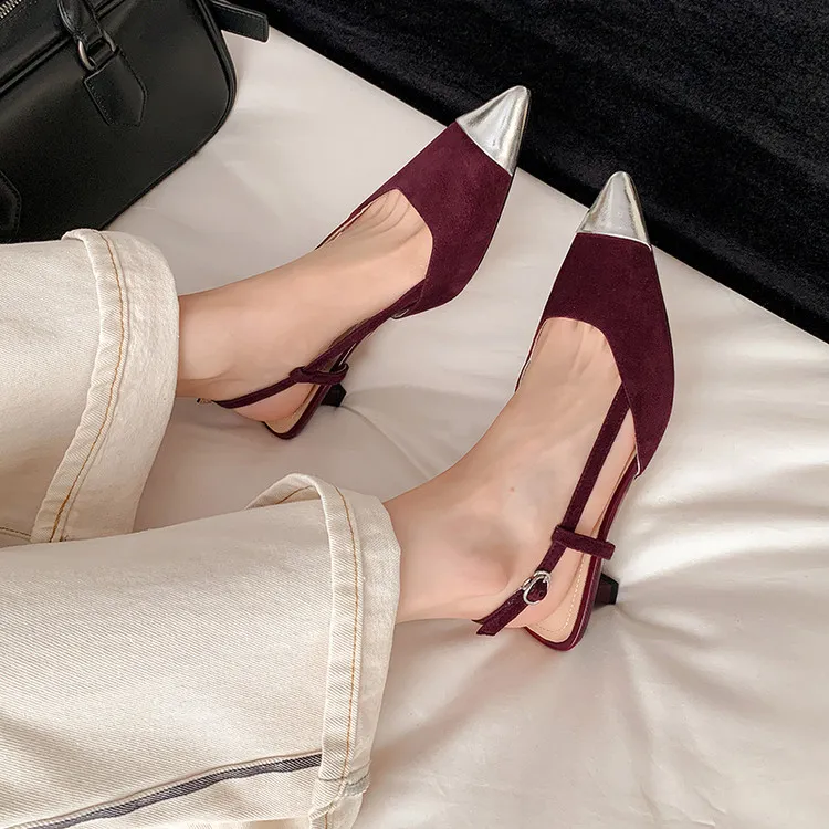 QUICHESHOES Slim Heel High Heels Women's-9