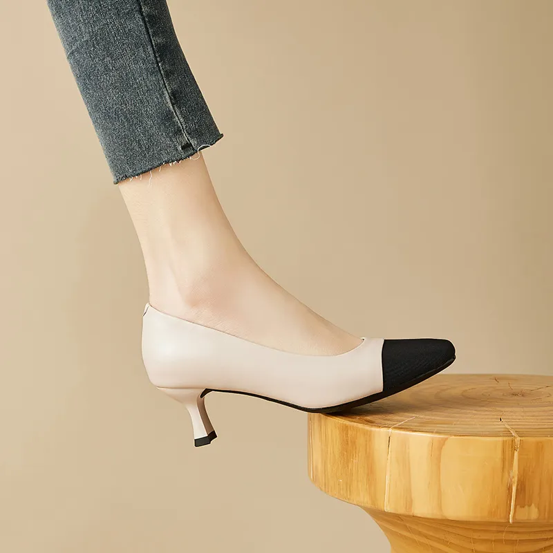 QUICHESHOES Chunky Heel High Heels 6.0cm Women's-5
