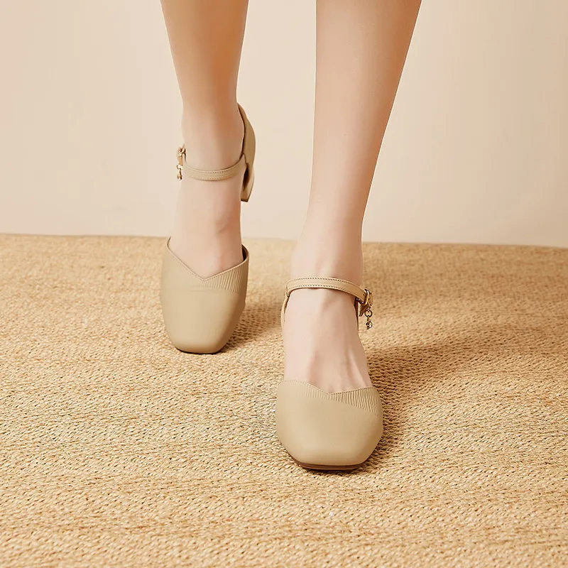 QUICHESHOES Chunky Heel High Heels 5.5cm Women's-17