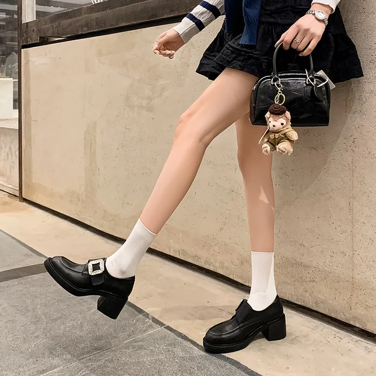 QUICHESHOES Loafers Women's Black-2