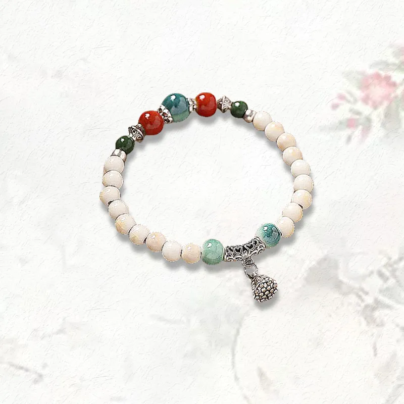 GIRATI Ceramic Bracelets Women's White/Green/Brown/Red-3