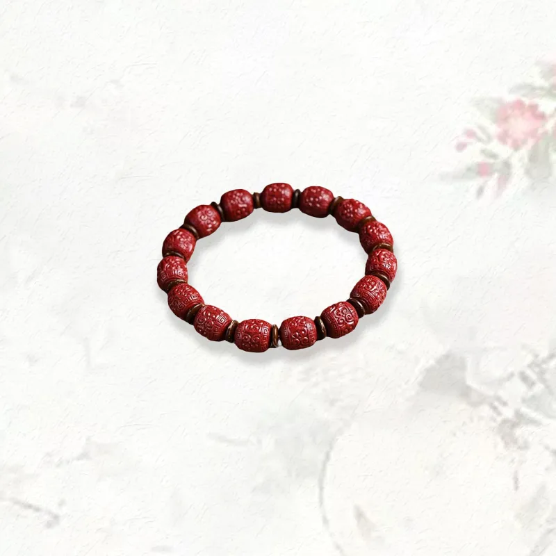 GIRATI Reconstructed Cinnabar Jade Bracelets Unisex-1