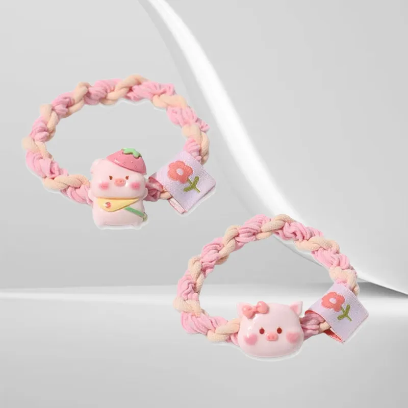 GIRATI Fabric Resin Hair Tie Women's-11