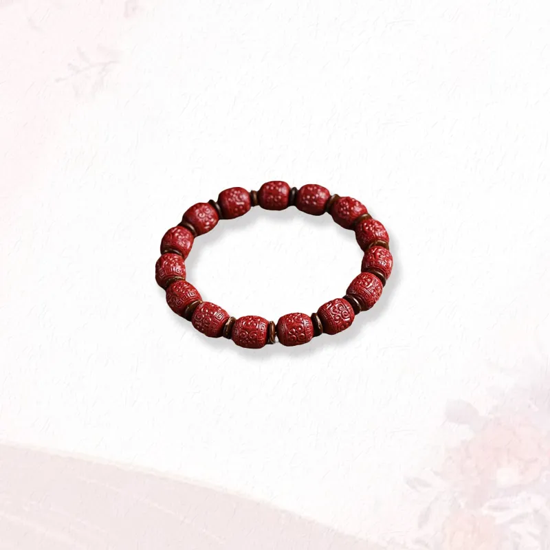 GIRATI Reconstructed Cinnabar Jade Bracelets Unisex-2