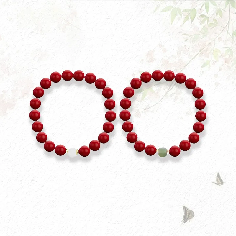 GIRATI Reconstructed Cinnabar Jade Bracelets Women's-11