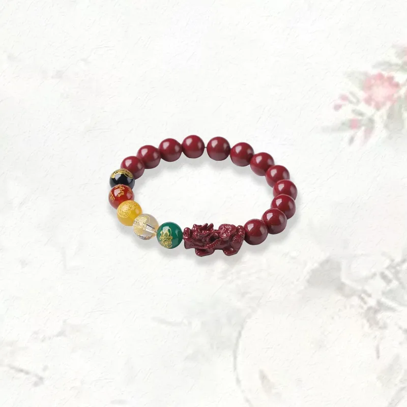GIRATI Reconstructed Cinnabar Jade Bracelets Unisex-4