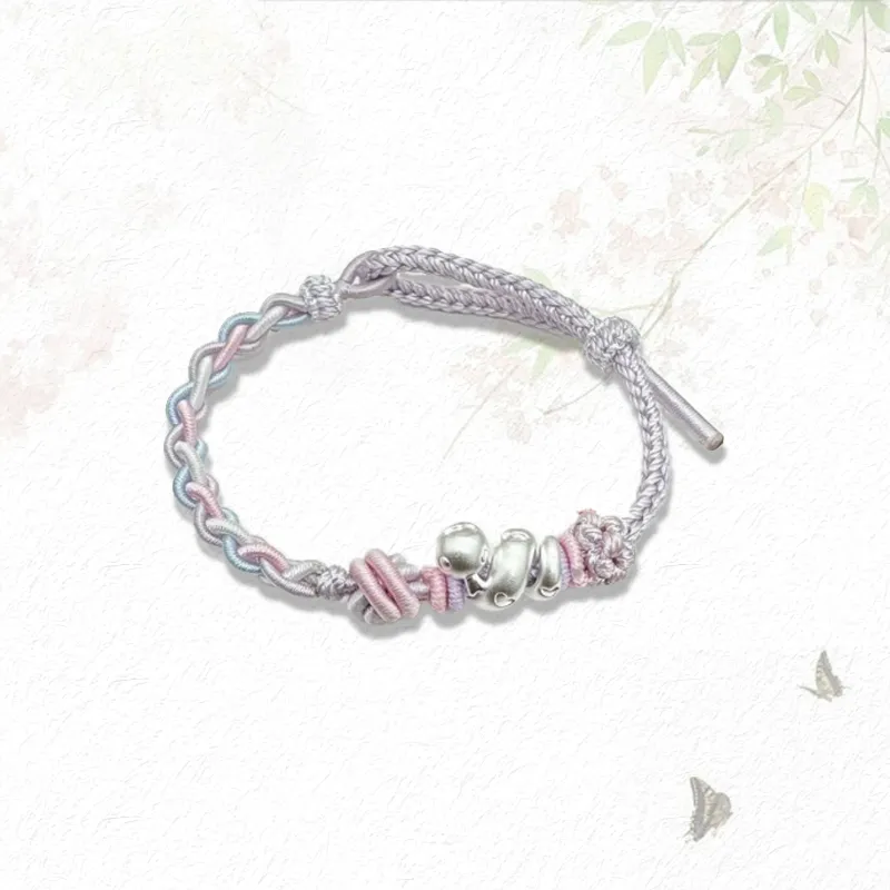 GIRATI S 999 Fine Silver Rope Bracelets Women's-7