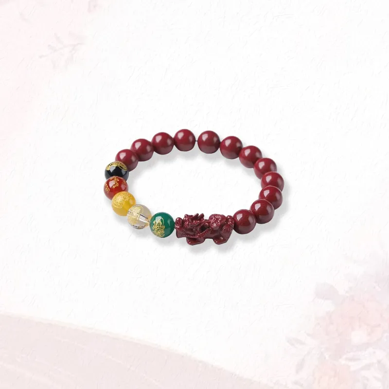 GIRATI Reconstructed Cinnabar Jade Bracelets Unisex-5