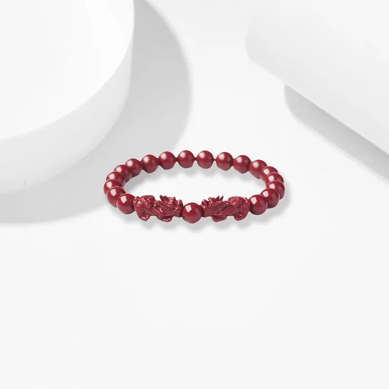GIRATI Reconstructed Cinnabar Bracelets Unisex-5