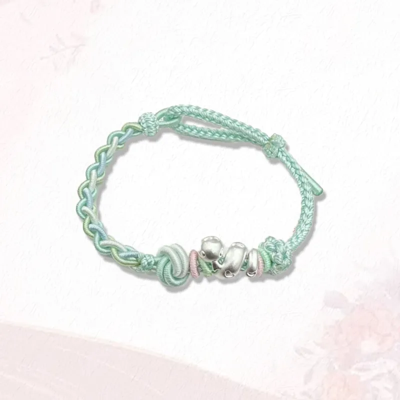 GIRATI S 999 Fine Silver Rope Bracelets Women's-5