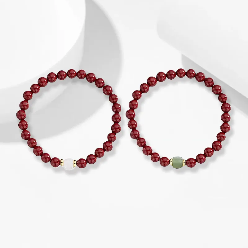 GIRATI Reconstructed Cinnabar Jade Bracelets Women's-9
