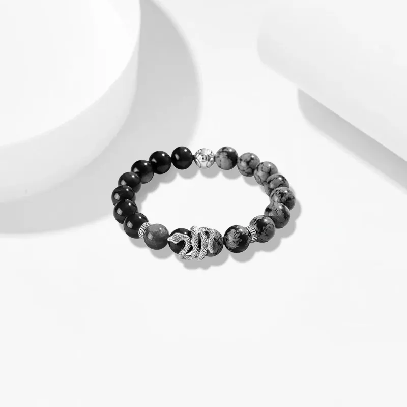 GIRATI Obsidian Jade Bracelets Unisex-5
