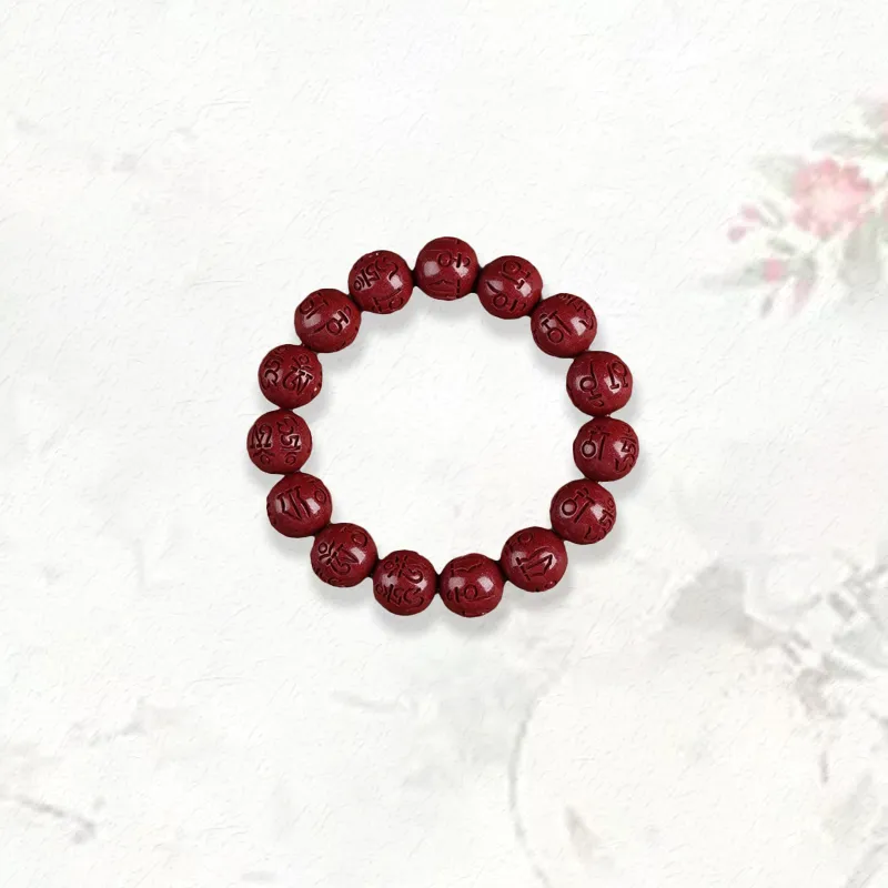 GIRATI Reconstructed Cinnabar Jade Bracelets Unisex-10
