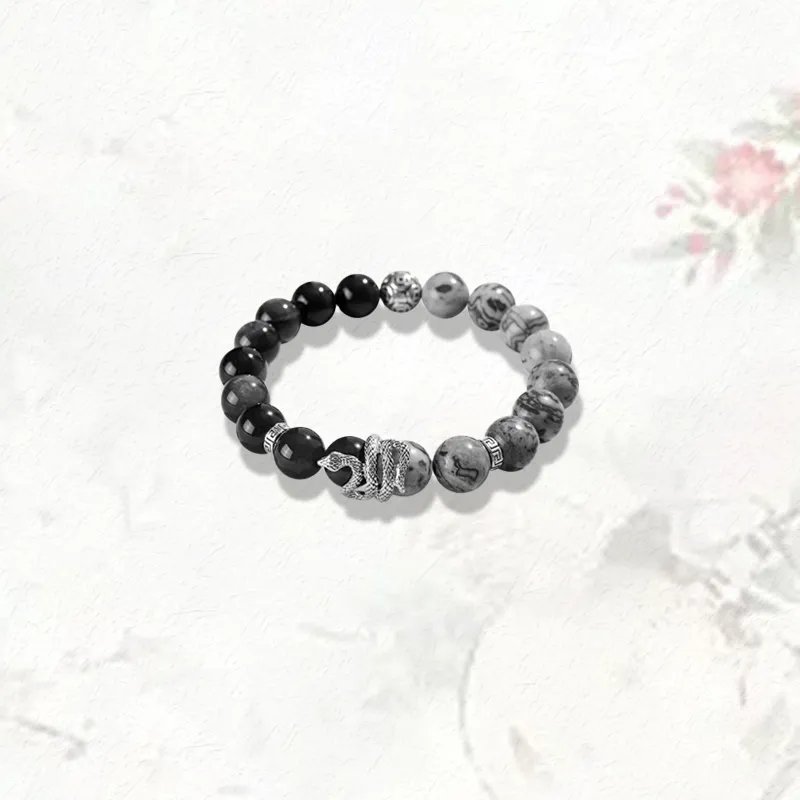 GIRATI Obsidian Jade Bracelets Unisex-1