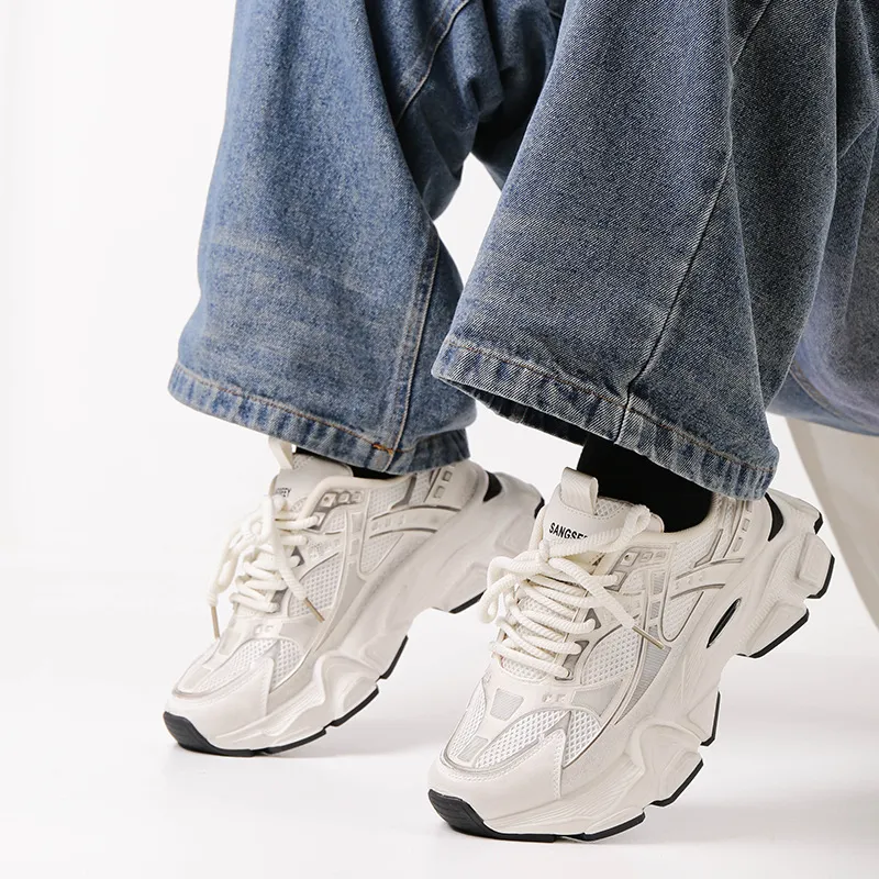 K WANG Slip Resistant, Breathable, Lightweight, Height Increasing Low Top Chunky Sneakers Unisex-5