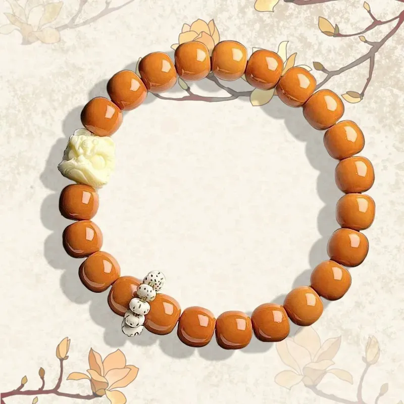 Yi Zhi Jing Monkey Head Walnut Bracelets Unisex-2