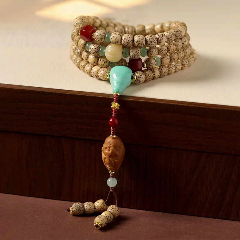 Yi Zhi Jing Star Moon Bodhi Seeds Bracelets Unisex-3