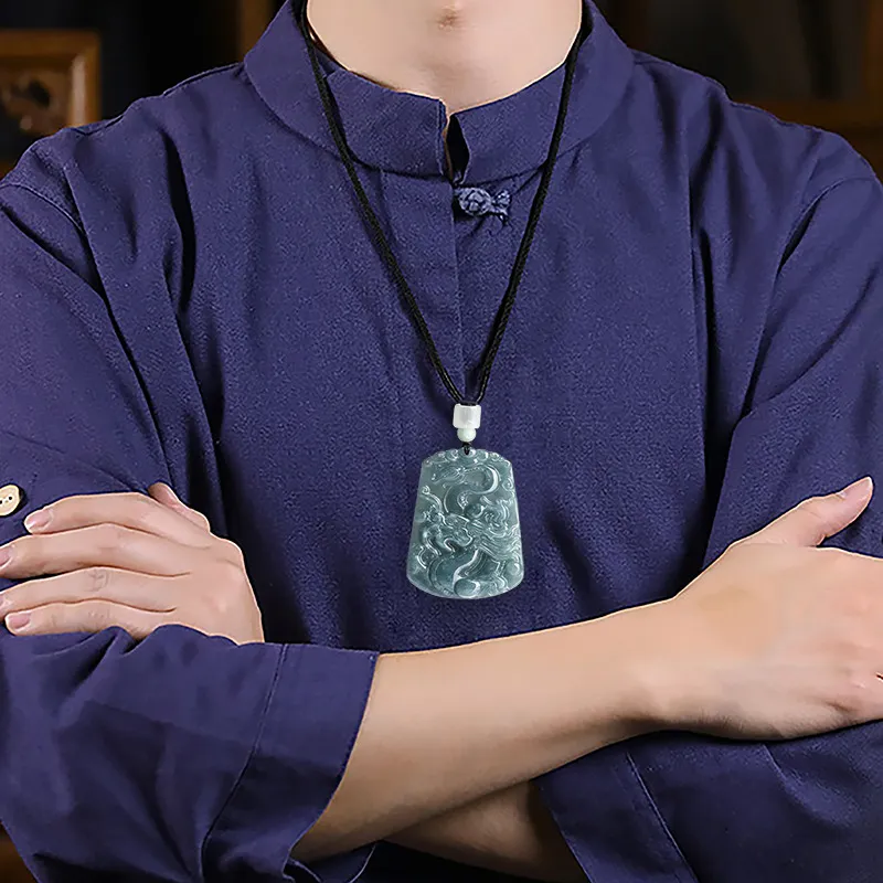 Yi Zhi Jing Glutinous Jade Jadeite Pendants Unisex-4