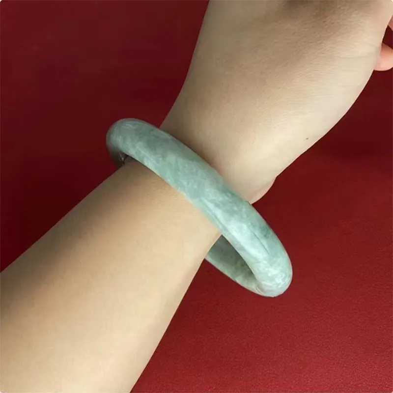 Yi Zhi Jing Bean Type Jadeite Bangles Women's-7