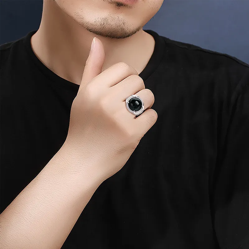 Yi Zhi Jing Bean Type Rings Men's-3