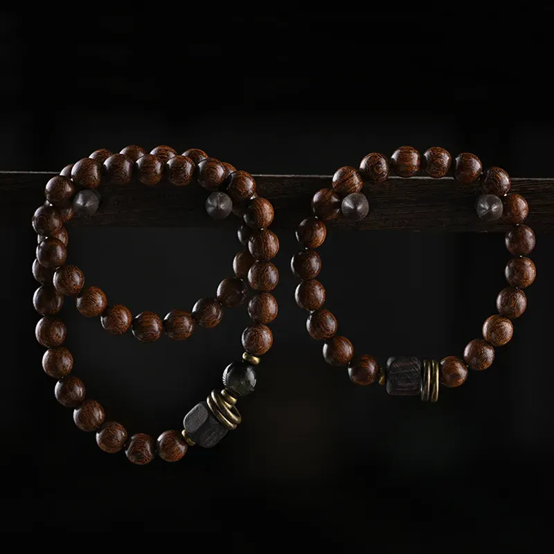 Yi Zhi Jing Golden Sandalwood Bracelets Unisex-2