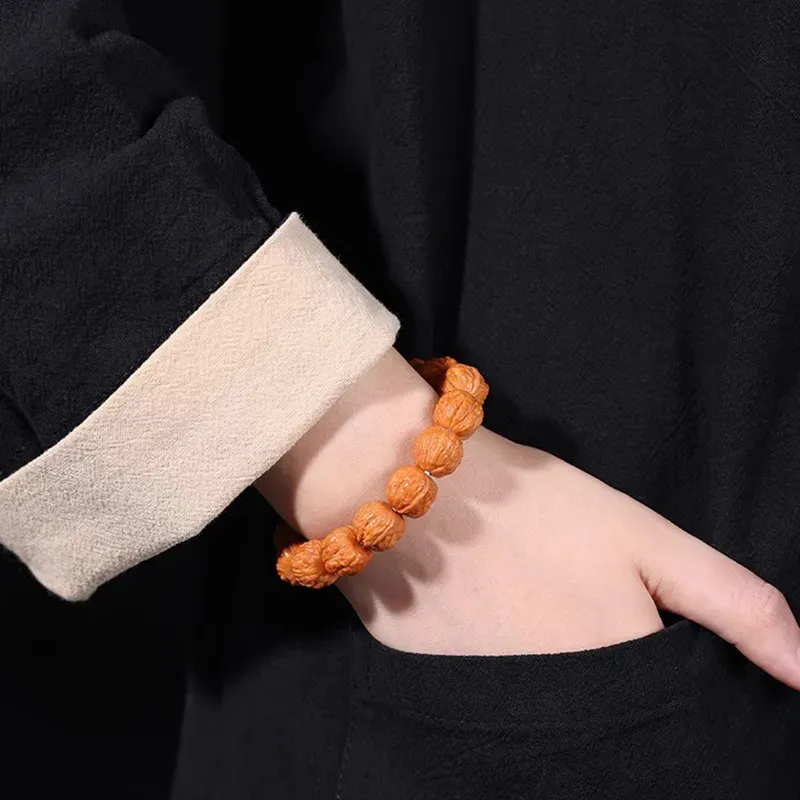 Yi Zhi Jing Monkey Head Walnut Bracelets Unisex-5