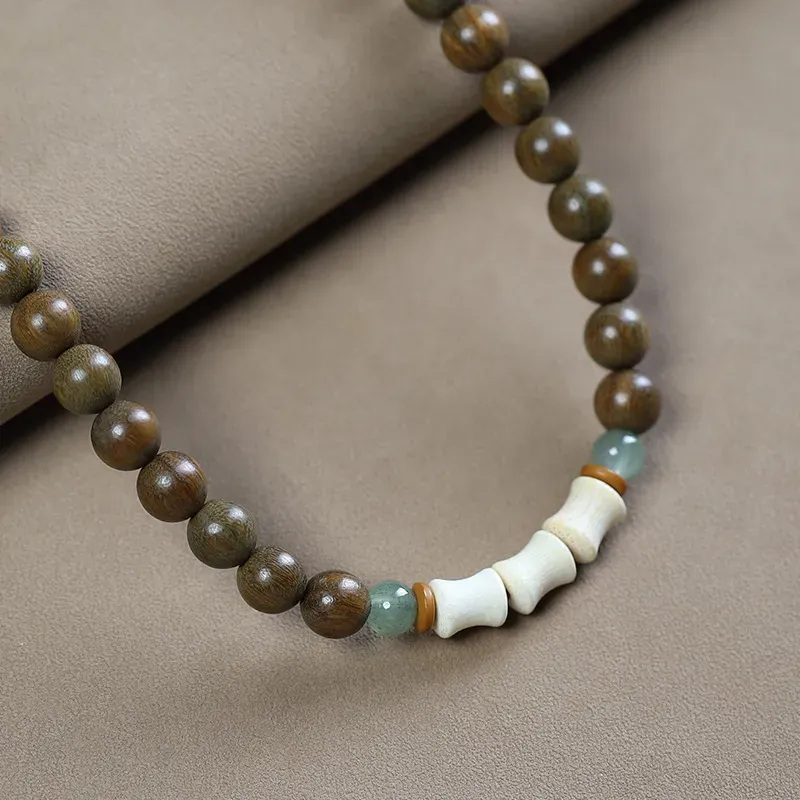 Yi Zhi Jing Green Sandalwood Bracelets Unisex-3