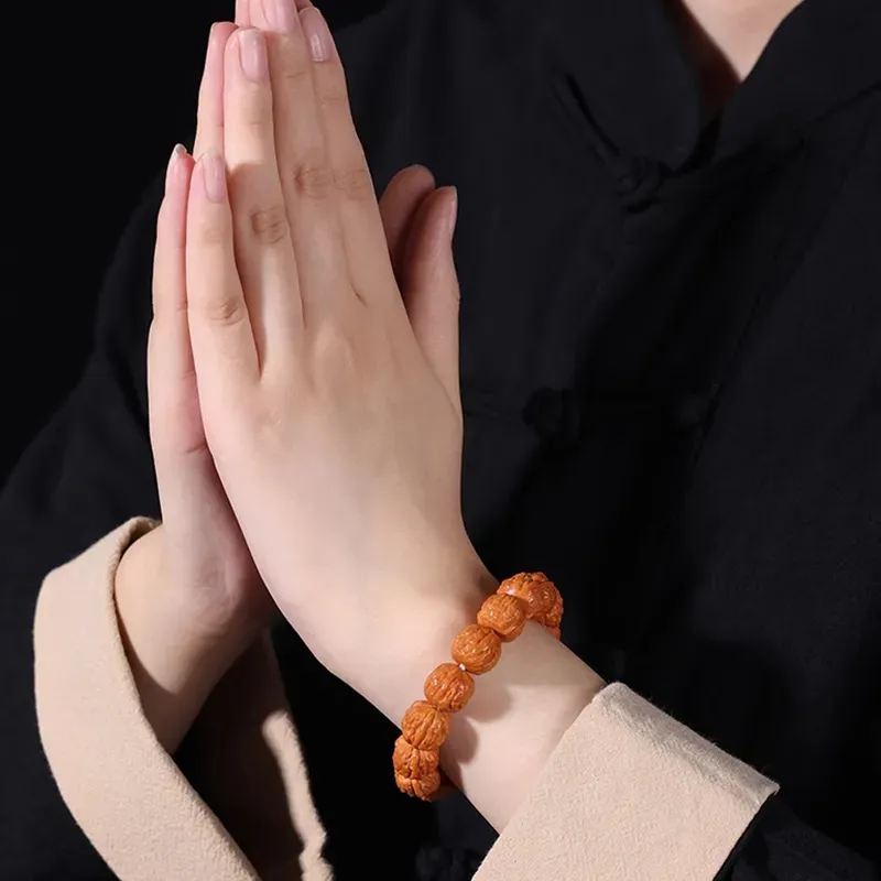 Yi Zhi Jing Monkey Head Walnut Bracelets Unisex-4