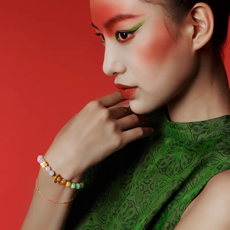 Yi Zhi Jing Glutinous Jade Jadeite Bracelets Women's-4