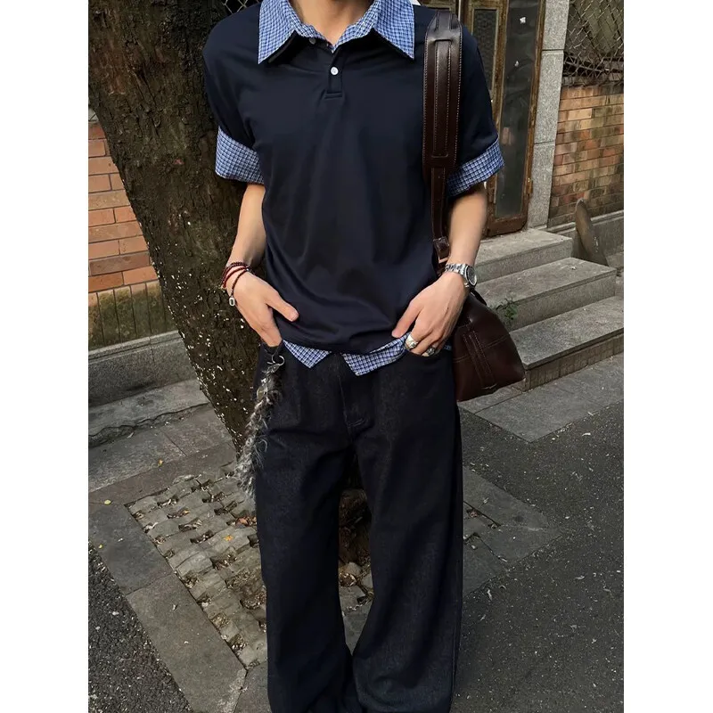 KLAMMKICKS Polo Shirts Unisex Navy Blue-3