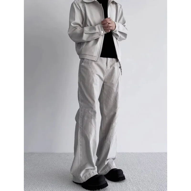 KLAMMKICKS Casual Pants Unisex Light Gray-6