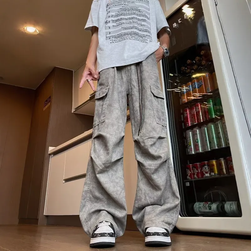 KLAMMKICKS Cargo Pants Unisex Gray-2