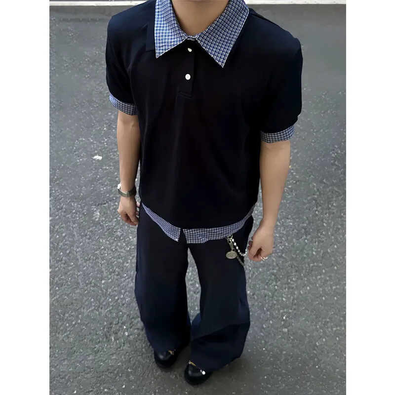 KLAMMKICKS Polo Shirts Unisex Navy Blue-1