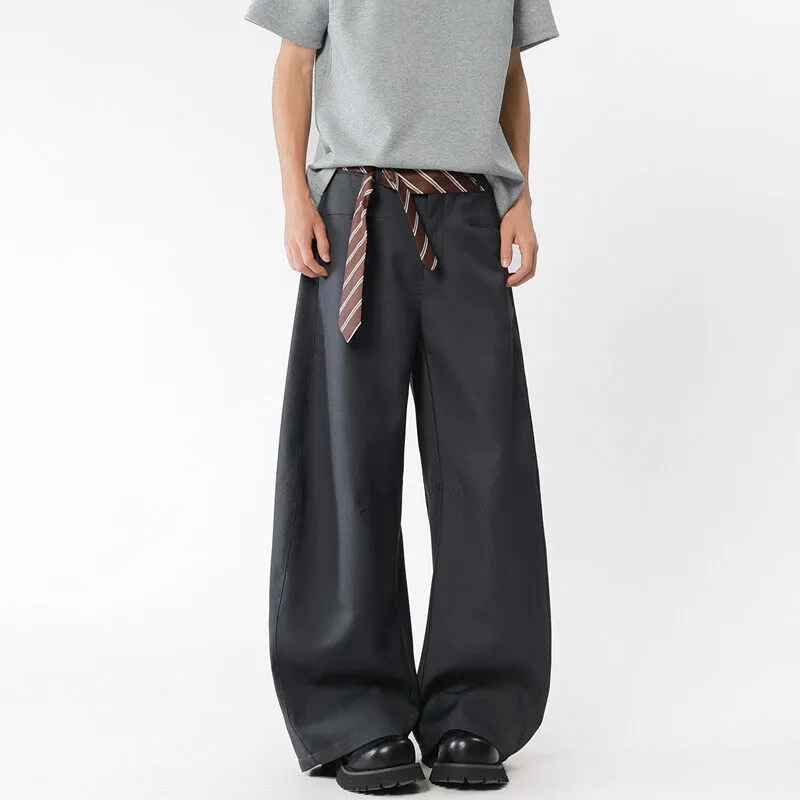 KLAMMKICKS Suit Trousers Unisex Dark Gray With Belt-4