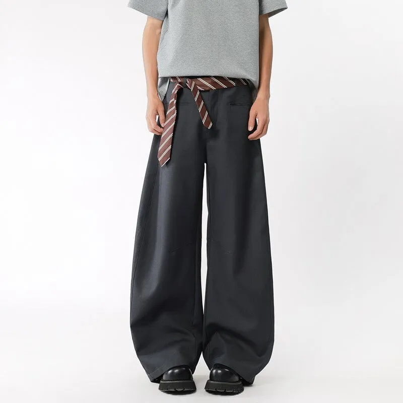 KLAMMKICKS Suit Trousers Unisex Dark Gray With Belt-3