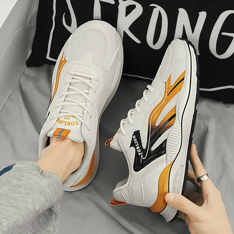Tonlion Anti Slip Wear Resistant Low Top Running Shoes Men's-2