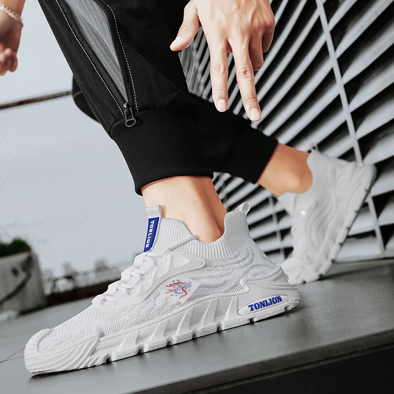 Tonlion Slip Resistant Breathable Lightweight Low Top Running Shoes Men's-2
