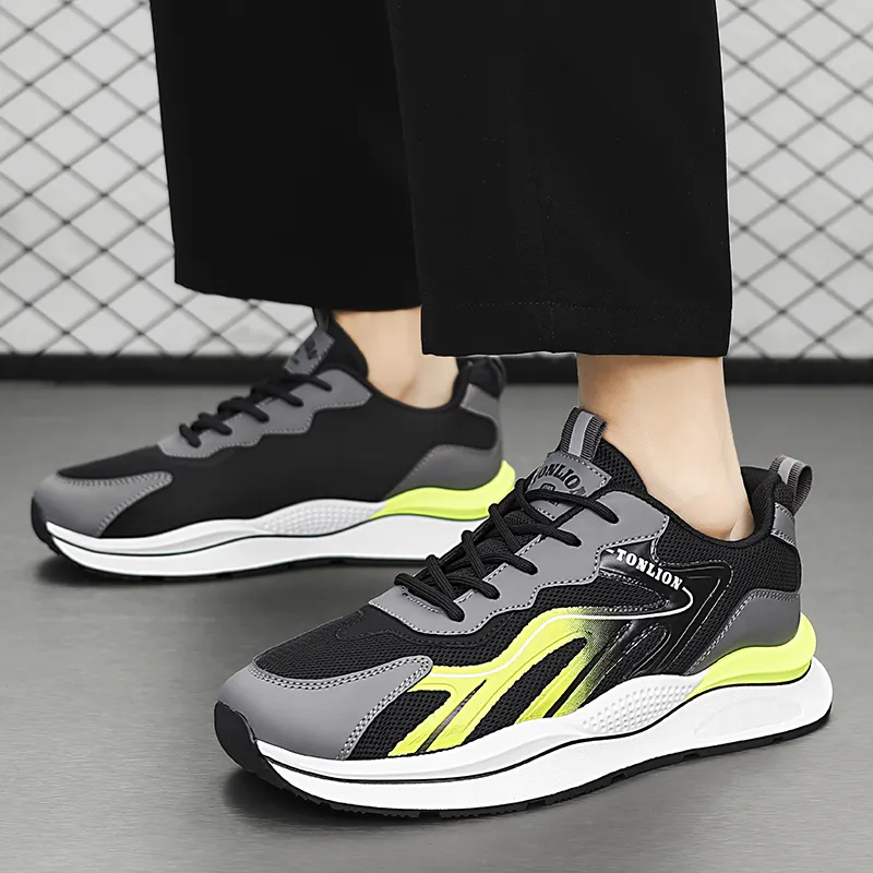 Tonlion Anti Slip Wear Resistant Low Top Running Shoes Men's-7