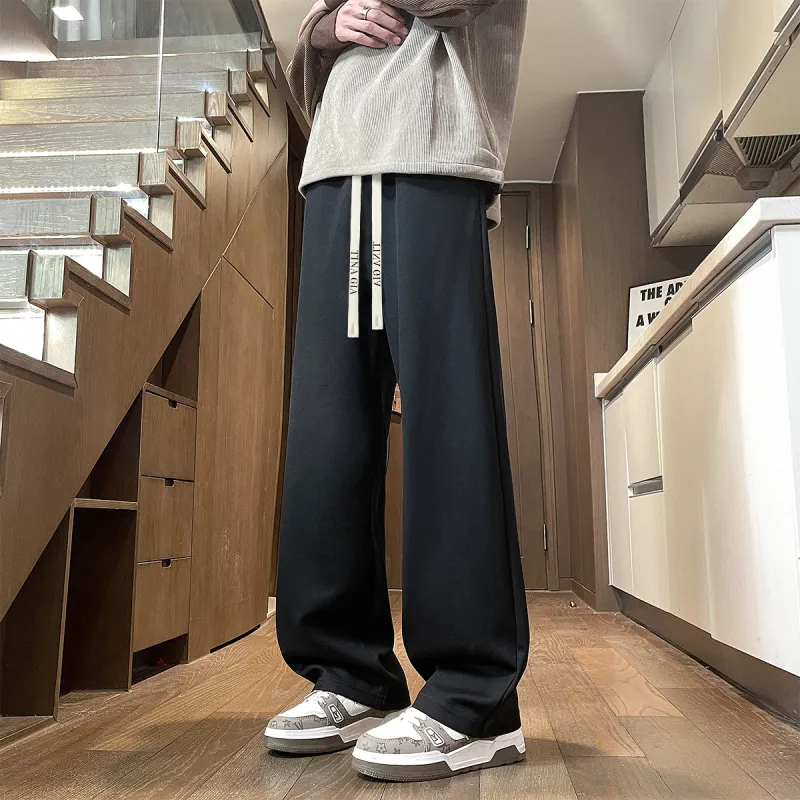 TINA GIA Knitted Sports Pants Unisex Beige Apricot-7