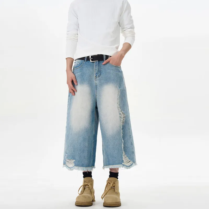 TINA GIA Denim Shorts Unisex Blue-3