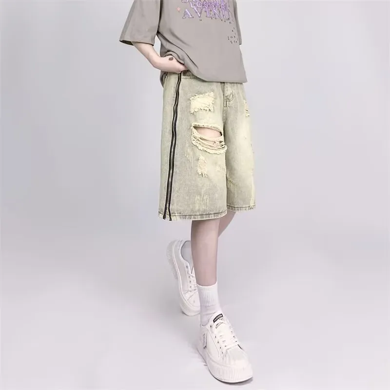 TINA GIA Denim Shorts Unisex Blue-5