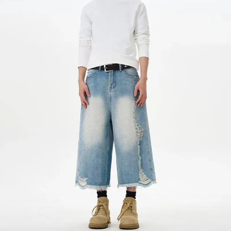 TINA GIA Denim Shorts Unisex Blue-4