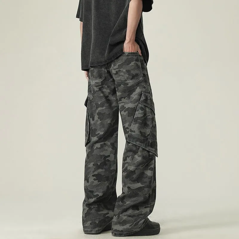 TINA GIA Jeans Men's Camouflage Gray-1