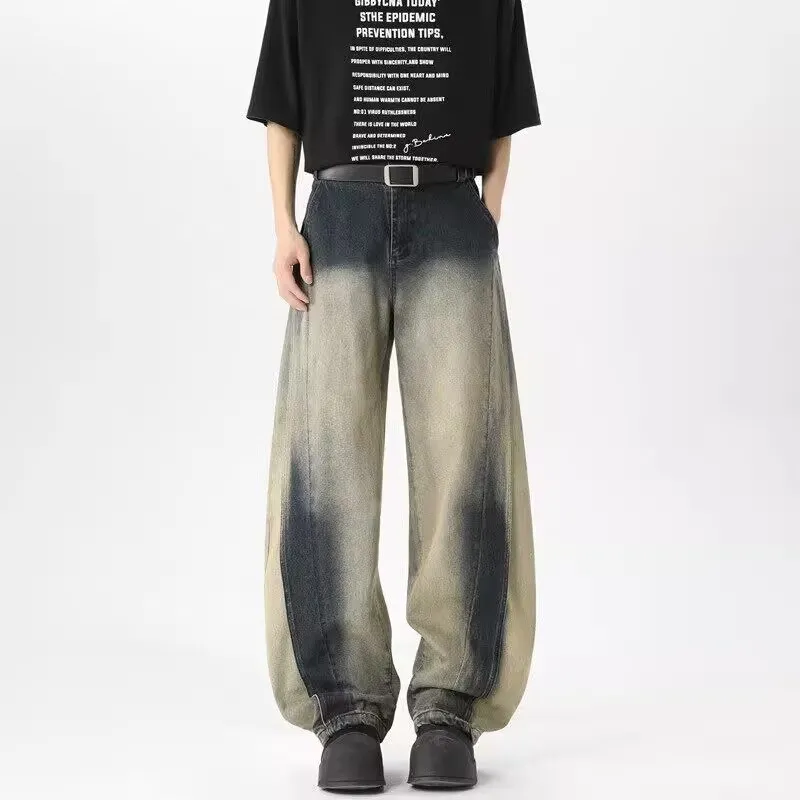 TINA GIA Jeans Men's Yellow Mud Blue-4