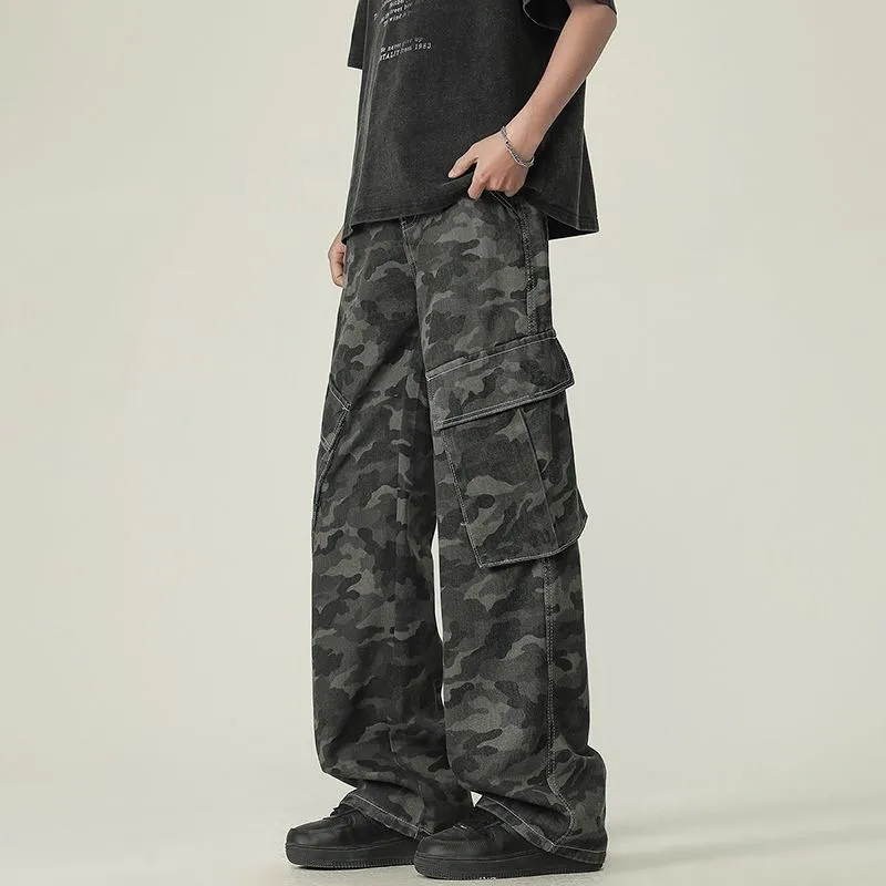 TINA GIA Jeans Men's Camouflage Gray-2