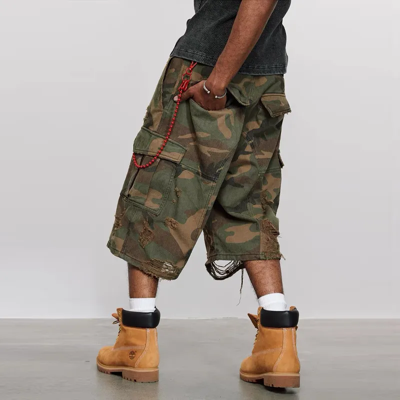 TINA GIA Denim Shorts Unisex Camouflage-2