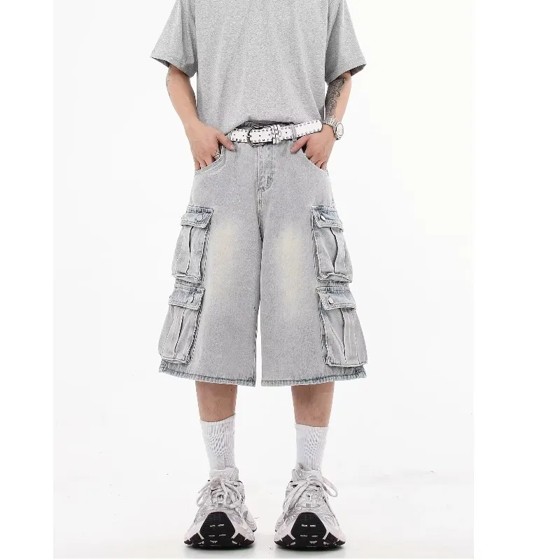 TINA GIA Denim Shorts Men's Blue-2